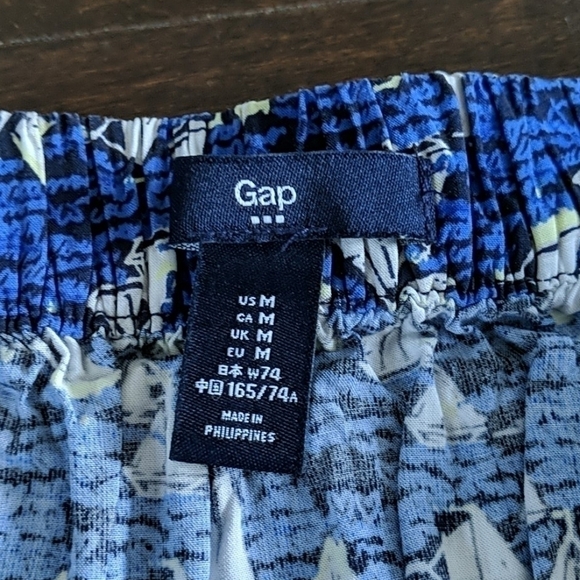 GAP Blue Sailboat Pattern Pull-on Skirt Sz M - Picture 5 of 6